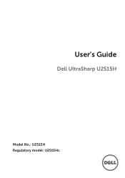 Dell U2515H Dell UltraSharp  Users Guide
