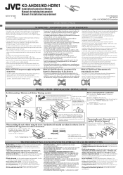 JVC KD-HDR61 Installation Manual