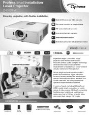 Optoma ZH500T-W ZH500T W Datasheet