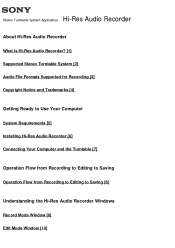 Sony PS-HX500 Hi-Res Audio Recorder Help Guide Printable PDF