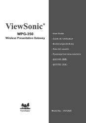 ViewSonic WPG-350 WPG-350 User Guide (English)