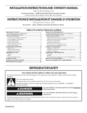 Whirlpool WRS975SIDM Installation Guide