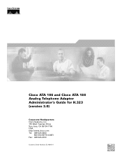 Cisco ATA188-I2-A Administration Guide
