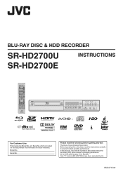 JVC SR-HD2700US Instruction Manual