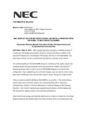 NEC EA234WMi-BK Launch Press Release