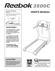 Reebok 3500c Treadmill English Manual
