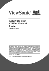 ViewSonic VX3276-2K-mhd User Guide