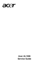 Acer AL1906 AL1906 Service Guide
