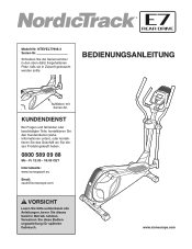 NordicTrack E7 Rear Drive Elliptical German Manual