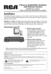 RCA VH915 Owner/User Manual: VH915
