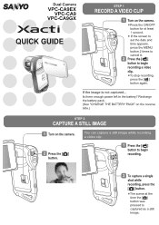 Sanyo VPC CA9 Instruction Manual, VPC-CA9EX QSG