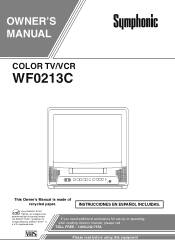 Symphonic WF0213C Owner's Manual