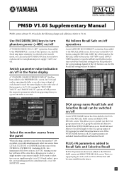 Yamaha PM5D-RH V1.05 Supplementary Manual