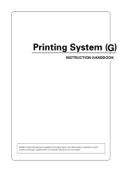 Kyocera KM-5230 Printing System G Instruction Hand Book