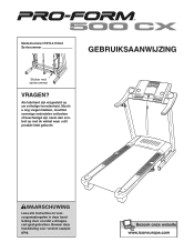ProForm 500 Cx Treadmill Dutch Manual
