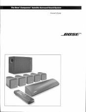 Bose Companion Surround Sound Owner's guide