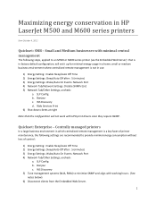 HP LaserJet Enterprise 500 HP LaserJet Enterprise 500 color M551 Printer Series - Maximizing energy conservation