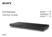 Sony HT-XT1 Startup Guide (Large File - 17 MB)
