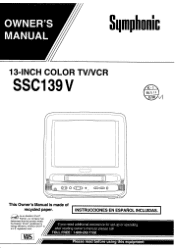 Symphonic SSC139V Owner's Manual
