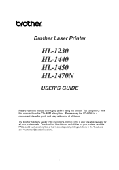 Brother International HL-1470N Users Manual - English