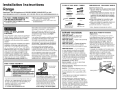 Hotpoint RGBS200DMWW Installation Instructions
