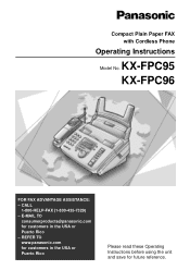 Panasonic KXFPC95 KXFPC95 User Guide