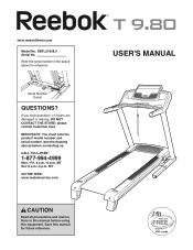 Reebok T 9.80 Treadmill English Manual