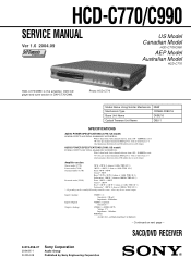 Sony HCD-C990 Service Manual