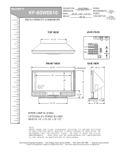 Sony KF-60WE610 Dimensions Diagrams