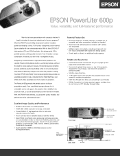 Epson PowerLite 600p Product Brochure