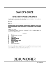 Frigidaire FDB50R1 Owners Guide