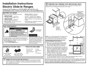 GE CHS985SELSS Installation Instructions