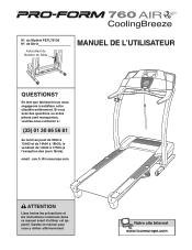 ProForm 760 Air Treadmill French Manual