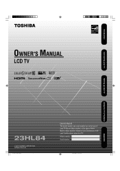 Toshiba 23HL84 User Manual