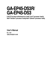 Gigabyte GA-EP45-DS3R Manual