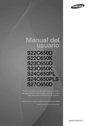 Samsung S24C650BW User Manual Ver.1.0 (Spanish)