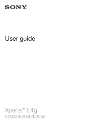 Sony Ericsson Xperia E4g User Guide