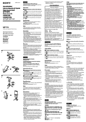 Sony MP-TH Operating Instructions