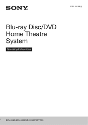 Sony BDV-E880 Operating Instructions