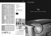 Toshiba TDP-P8 Brochure