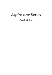 Acer A150 1570 Aspire One 8.9-Inch Series (AOA) Quick Guide English