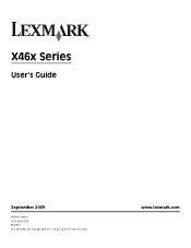 Lexmark X466dtwe User's Guide