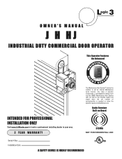 LiftMaster HJ J- LOGIC 3 Manual