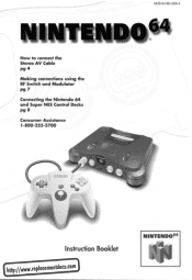 Nintendo N64 Instruction Booklet