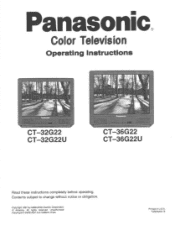 Panasonic CT32G22V CT32G22V User Guide