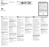Sony WM-FX241 Operation Guide