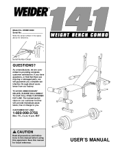 Weider 141w/80# Weights User Manual