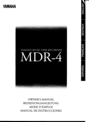 Yamaha MDR-4 Owner's Manual (image)