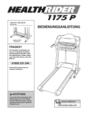 HealthRider 1175 P Treadmill German Manual