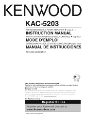 Kenwood 5203 Instruction Manual